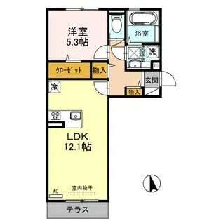 エレンシア【1階】の間取り