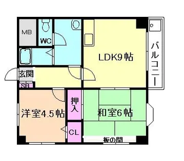 EF 岡町【2階】の間取り