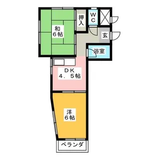 レジデンス遠若【2階】の間取り