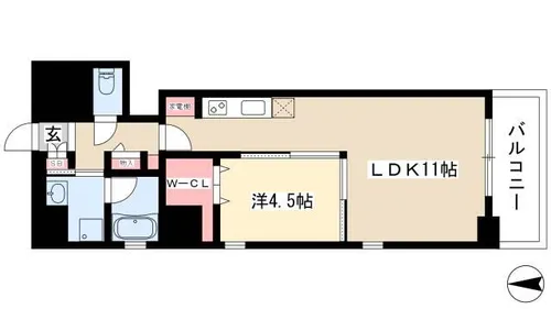 K CLASSY IZUMI【901号室】の間取り