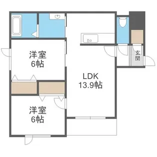 アヴレール西町【4階】の間取り
