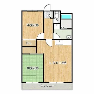 真田マンション【1階】の間取り