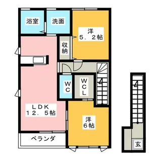 ポラリス A棟【2階】の間取り