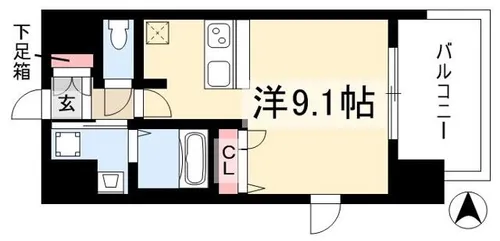 プレサンス金山グリーンパークス【13階】の間取り