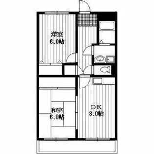 マンションウメノ【2階】の間取り