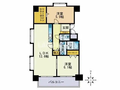 イーストコート箱崎【7階】の間取り