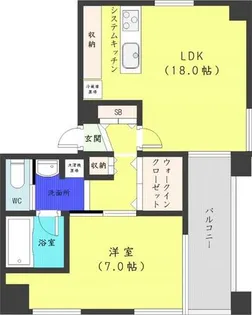 アルファスクエア大通西17【8階】の間取り