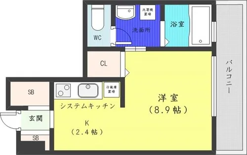 ラフィネタワー札幌南3条【6階】の間取り