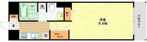 グラマシー京橋【4階】の間取り