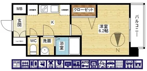 プレサンス東三国駅前グランクラス【3階】の間取り