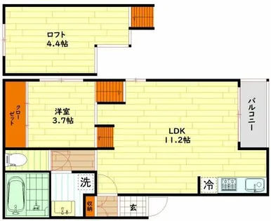 ヴィレッタ城東【3階】の間取り