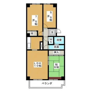 メナージュ マルヤマ【3階】の間取り