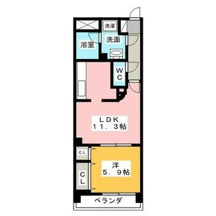K’S KOUNOMIYA【4階】の間取り