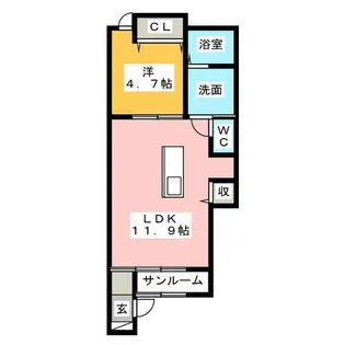 メゾンコメサ【1階】の間取り
