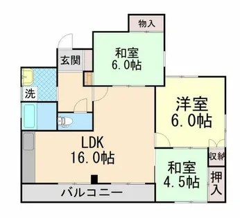 エイコー山手プラザ【6号室】の間取り