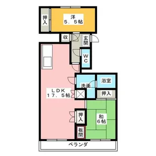 グリーンシティ師勝 D棟【13階】の間取り