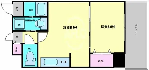 エステムプラザ京橋Ⅲリベルタ【11階】の間取り