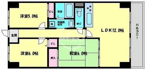 サンファースト京橋【5階】の間取り
