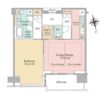 グラングリーン大阪 THE NORTH RESIDENCE【30階】の間取り