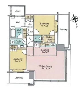グラングリーン大阪 THE NORTH RESIDENCE【1001号室】の間取り