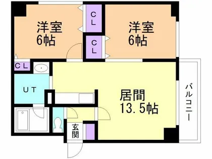 グランコート中島【301号室】の間取り