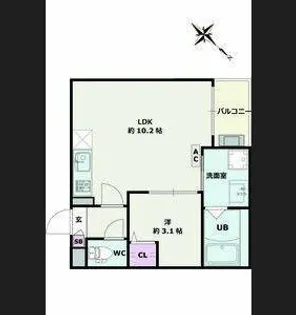 Jack yawataⅡ【2階】の間取り