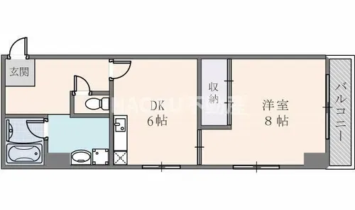 ラ・ボアコートin花園【206号室】の間取り