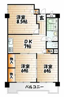 福屋ビル【301号室】の間取り