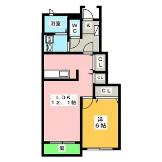 オーベルジーヌM【1階】の間取り