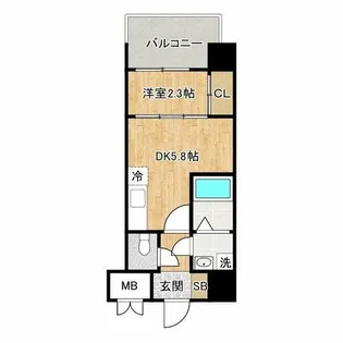 セレニテ南堀江エクラ【3階】の間取り