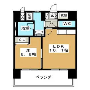 スタジオスクエア泉【8階】の間取り