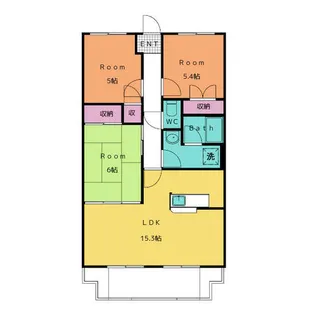 サントヴィラージュ【3階】の間取り