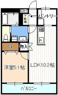 レジデンス八竜【2階】の間取り