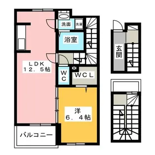 ドヌール小沢【3階】の間取り