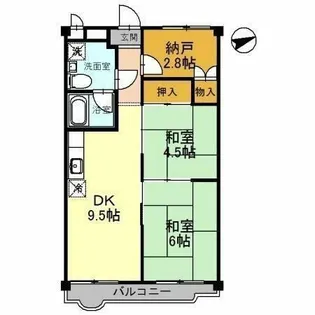 ハイツフルカワ【3階】の間取り