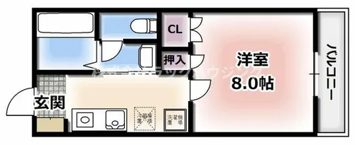 ドミトリオ仁王田【5階】の間取り