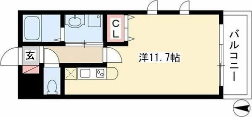 プランドール荒子川公園【3階】の間取り