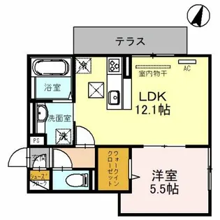 アグレイド北桜塚【1階】の間取り