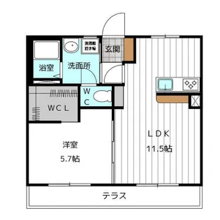 グリーンタウニー【1階】の間取り