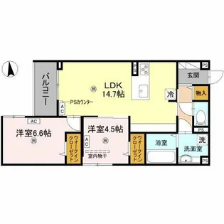 Armojour B棟【2階】の間取り