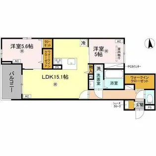 Armojour A棟【2階】の間取り