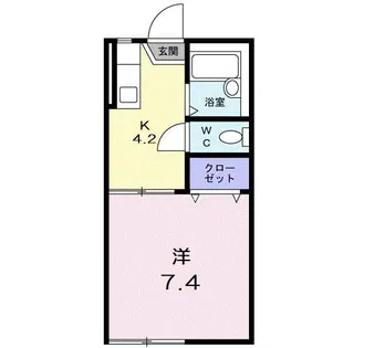 清水ハイツ【2階】の間取り