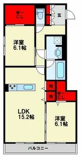 D-ROOM八幡駅前【2階】の間取り