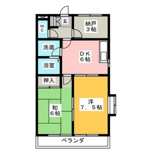 セリニティ星ヶ丘【3階】の間取り
