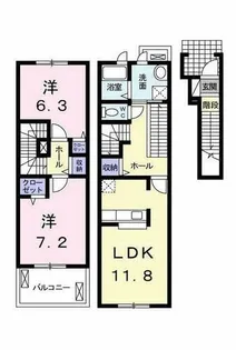 ソンレイルS【2階】の間取り