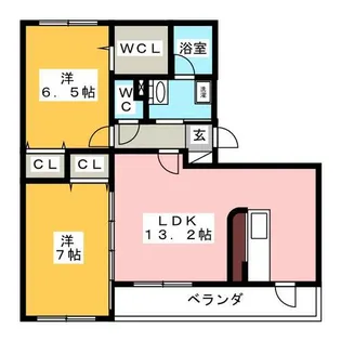 クレールメゾン中野【1階】の間取り