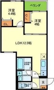 レジーナ本町【2階】の間取り