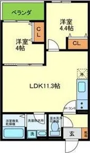 レジーナ本町【3階】の間取り