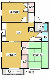 フォレスト本郷A棟【102号室】の間取り