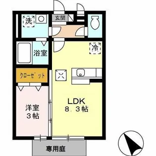 ハートフルハイツ【1階】の間取り